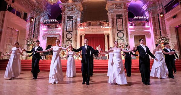 dancers on stage during incentive travel trip in Vienna